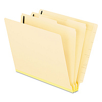Pendaflex Manila End Tab Classification Folders, 2" Expansion, 2 Dividers, 6 Fasteners, Letter Size, Manila Exterior, 10/Box (PFX13175)