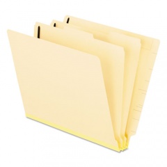 Pendaflex Manila End Tab Classification Folders, 2" Expansion, 2 Dividers, 6 Fasteners, Letter Size, Manila Exterior, 10/Box (13175)