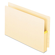 Pendaflex Manila Drop Front Shelf File Pockets with Rip-Proof-Tape Gusset Top, 3.5" Expansion, Legal Size, Manila, 25/Box (PFX22812)
