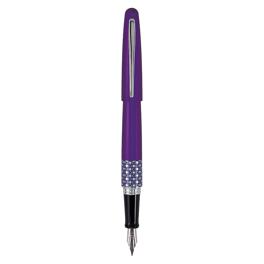 Pilot MR Retro Pop Collection Fountain Pen, Fine 0.7 mm, Black Ink, Purple (PIL91434)