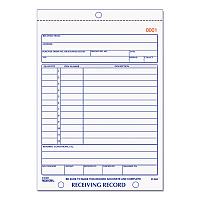 Rediform Receiving Record Book, Three-Part Carbonless, 5.56 x 7.94, 50 Forms Total (RED2L260)
