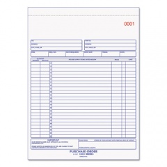 Rediform Purchase Order Book, 17 Lines, Three-Part Carbonless, 8.5 x 11, 50 Forms Total (1L147)