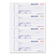 Rediform Durable Hardcover Numbered Money Receipt Book, Two-Part Carbonless, 6.88 x 2.75, 4 Forms/Sheet, 300 Forms Total (S1654NCR)