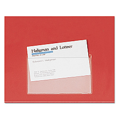 Cardinal HOLD IT Poly Business Card Pocket, Top Load, 3.75 x 2.38, Clear, 10/Pack (CRD21500)