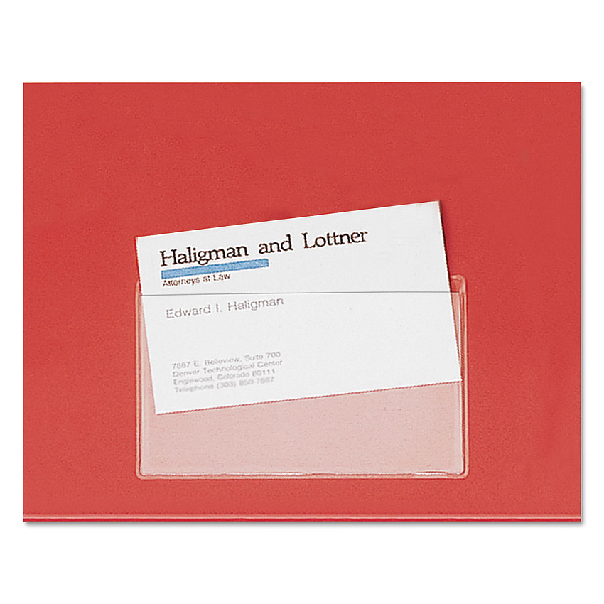 Cardinal HOLD IT Poly Business Card Pocket, Top Load, 3.75 x 2.38, Clear, 10/Pack (CRD21500)
