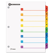Cardinal OneStep 100% Recycled Printable Table of Contents Dividers, 8-Tab, 1 to 8, 11 x 8.5, White, 1 Set (70818)