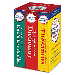Merriam Webster Everyday Language Reference Set, Dictionary, Thesaurus, Vocabulary Builder (MER3328)