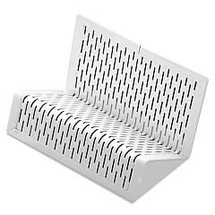 Artistic Urban Collection Punched Metal Business Card Holder, Holds 50 2 x 3.5 Cards, Perforated Steel, White (AOPART20001WH)