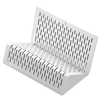 Artistic Urban Collection Punched Metal Business Card Holder, Holds 50 2 x 3.5 Cards, Perforated Steel, White (AOPART20001WH)