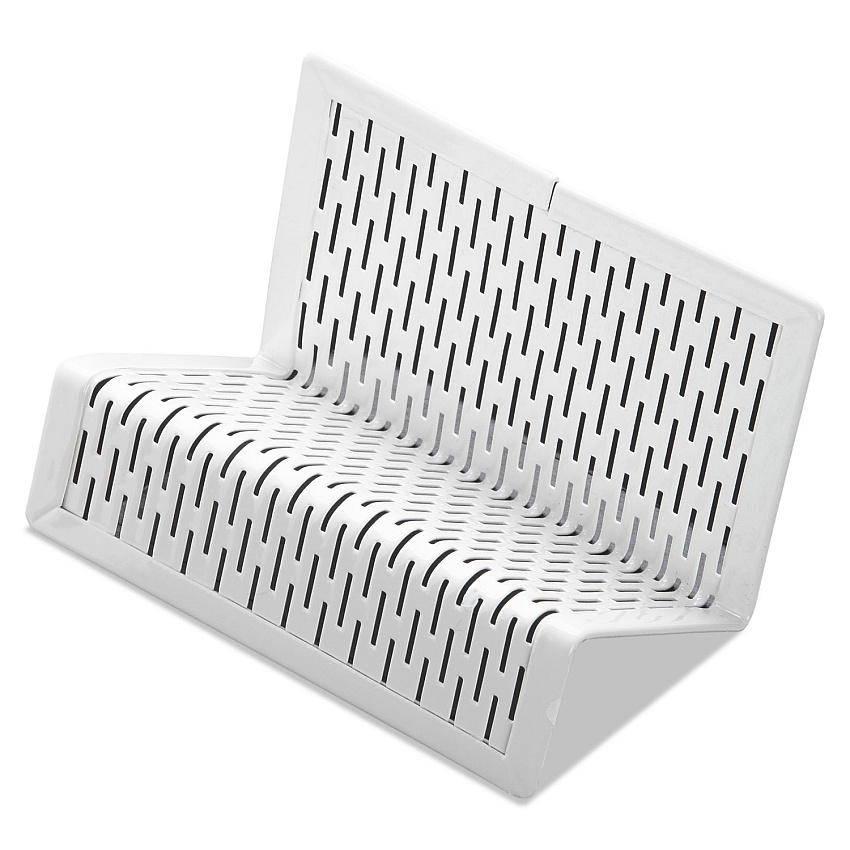 Artistic Urban Collection Punched Metal Business Card Holder, Holds 50 2 x 3.5 Cards, Perforated Steel, White (AOPART20001WH)