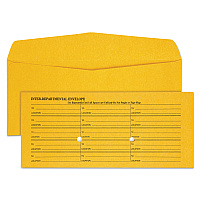 Quality Park Light Brown Fold Flap Kraft Trade Size Interoffice Envelope, One-Sided Box-Style Format, 4.5 x 10.38, Brown Kraft, 500/Box (QUA63262)