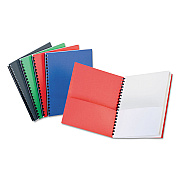 Oxford Eight-Pocket Organizer, Embossed Leather Grain, 11 x 8.5, Assorted Colors with White Pockets (OXF99667)