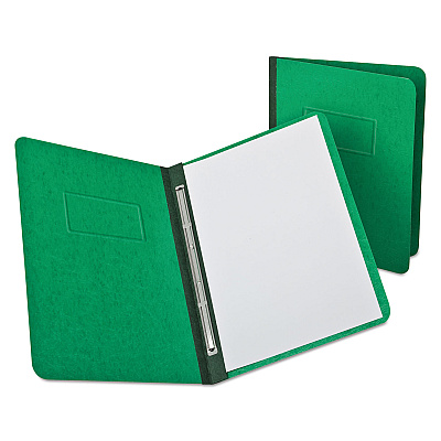 Oxford Heavyweight PressGuard and Pressboard Report Cover w/Reinforced Side Hinge, 2-Prong Fastener, 3" Cap, 8.5 x 11, Light Green (OXF12703)