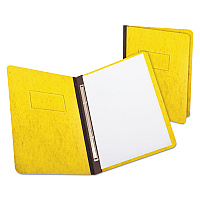 Oxford Heavyweight PressGuard and Pressboard Report Cover w/ Reinforced Side Hinge, 2-Prong Metal Fastener, 3" Cap, 8.5 x 11, Yellow (OXF12709)