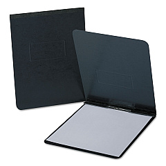 Oxford PressGuard Report Cover with Reinforced Top Hinge, Two-Prong Metal Fastener, 2" Capacity, 8.5 x 14, Black/Black (OXF71606)