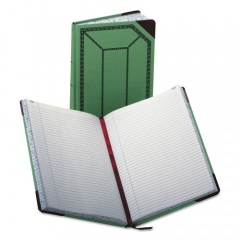 Boorum & Pease Account Record Book, Record-Style Rule, Green/Black/Red Cover, 12.13 x 7.44 Sheets, 300 Sheets/Book (6718300R)