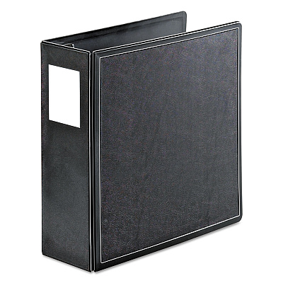 Cardinal SuperLife Easy Open Locking Slant-D Ring Binder, 3 Rings, 4" Capacity, 11 x 8.5, Black (CRD14042)