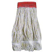 Boardwalk Wideband Looped-End Mop Heads, 20 oz, Natural w/Red Band, 12/Carton (BWK5320FTBNBTCT)