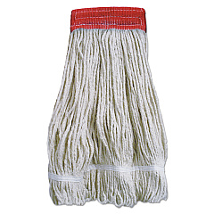 Boardwalk Wideband Looped-End Mop Heads, 20 oz, Natural w/Red Band, 12/Carton (BWK5320FTBNBTCT)