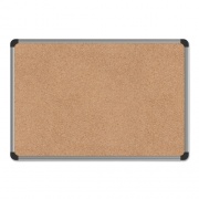 Universal Cork Board with Aluminum Frame, 24 x 18, Natural Surface (43712)