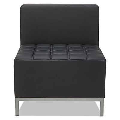 Alera QUB Series Armless L Sectional, 26.38w x 26.38d x 30.5h, Black (ALEQB8116)