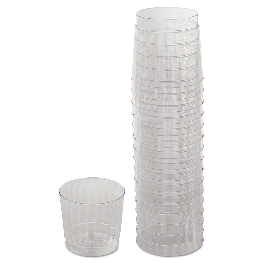 WNA Classicware Tumblers, 9 oz, Plastic, Clear, Rocks Glass, 16/Bag, 15 Bag/Carton (WNARSCCR91516)