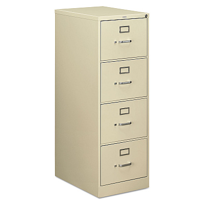 HON 510 Series Vertical File, 4 Legal-Size File Drawers, Putty, 18.25" x 25" x 52" (HON514CPL)