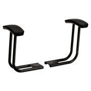 Optional Fixed T-Arms for HON ComforTask Series Swivel Task Chairs, Black, 2/Set (5991T)