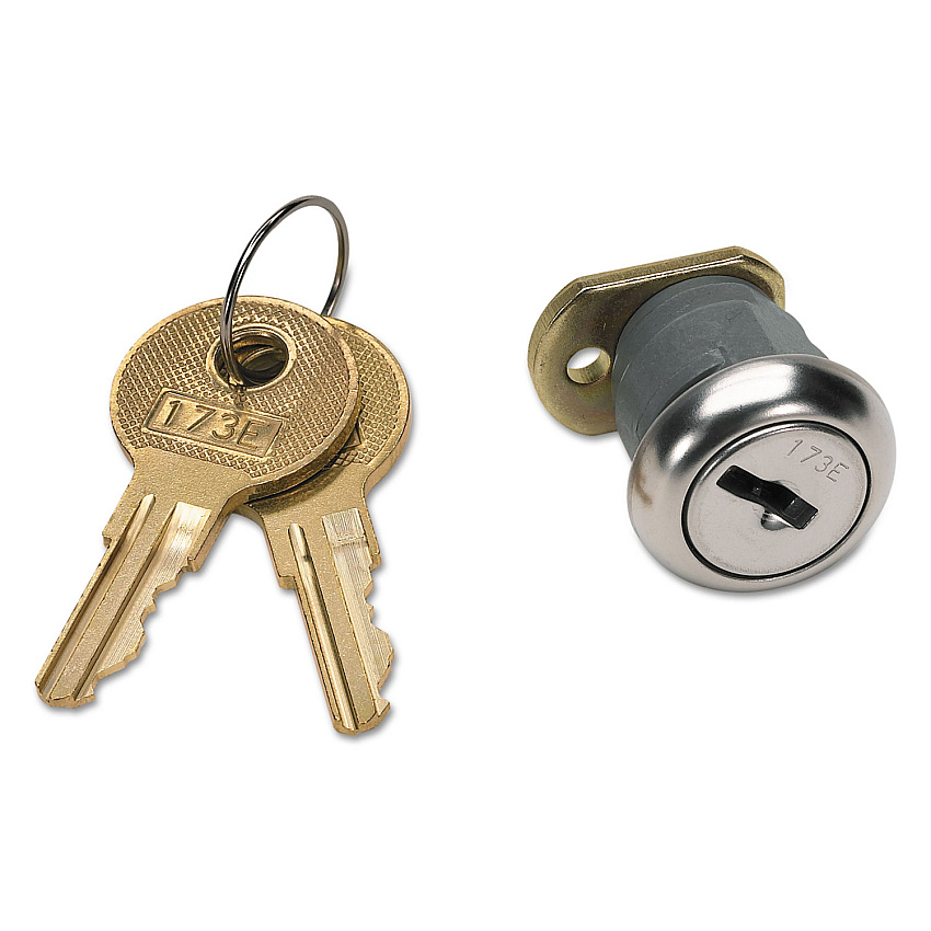 Vertical File Lock Kit for HON Locking Vertical File Cabinets and Pedestals, Chrome (HONF24)