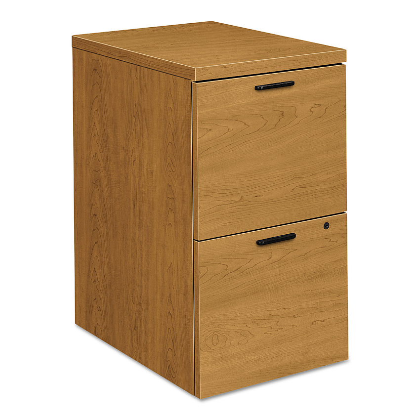 HON 10500 Series Mobile Pedestal File, Left or Right, 2 Legal/Letter-Size File Drawers, Harvest, 15.75" x 22.75" x 28" (HON105104CC)