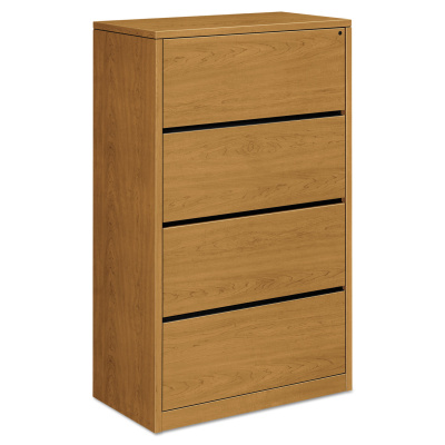 HON 10500 Series Lateral File, 4 Legal/Letter-Size File Drawers, Harvest, 36" x 20" x 59.13" (10516CC)