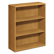 HON 10700 Series Wood Bookcase, Three-Shelf, 36w x 13.13d x 43.38h, Harvest (HON10753CC)