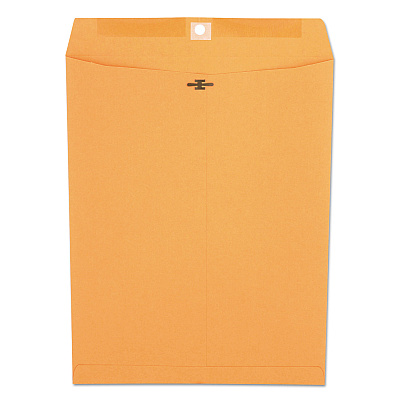 Universal Kraft Clasp Envelope, 32 lb Bond Weight Kraft, #97, Square Flap, Clasp/Gummed Closure, 10 x 13, Brown Kraft, 100/Box (UNV44907)
