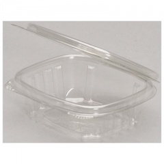 Genpak H-L Deli Containers, Clear, 6oz, 4.25w X 3.63d X 1.88h, 100/pack, 4 Packs/carton (AD06)