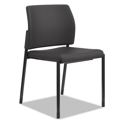 HON Accommodate Series Guest Chair, Fabric Upholstery, 23.25" x 22.25" x 32", Black Seat/Back, Black Base, 2/Carton (HONSGS6NBC10C)