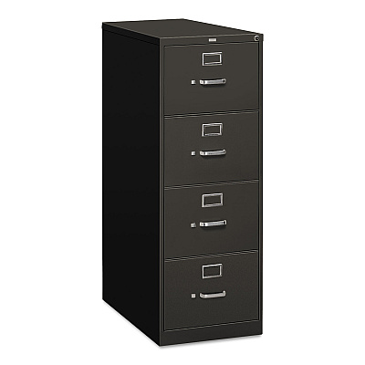 HON 310 Series Vertical File, 4 Legal-Size File Drawers, Charcoal, 18.25" x 26.5" x 52" (HON314CPS)