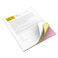 Xerox Vitality Multipurpose Carbonless 3-Part Paper, 8.5 x 11, Pink/Canary/White, 5,010/Carton (XER3R12854)