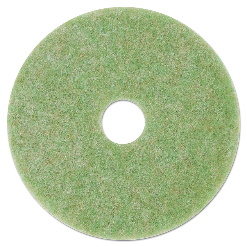 3M Low-Speed TopLine Autoscrubber Floor Pads 5000, 13" Diameter, Green/Amber, 5/Carton (MMM18045)