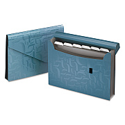 Pendaflex Expanding Poly Files, 3.5" Expansion, 7 Sections, Hook/Loop Closure, 1/6-Cut Tabs, Letter Size, Blue (PFX01158)