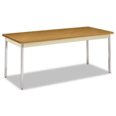HON Utility Table, Rectangular, 72w x 30d x 29h, Harvest/Putty (UTM3072CLCHR)