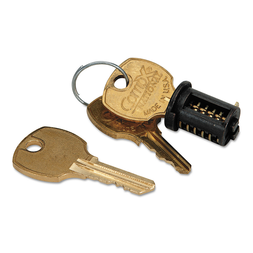 Removable Core Lock Kit for HON Credenzas, Desks, Lateral Files and Workstations, Black (HONF23BX)