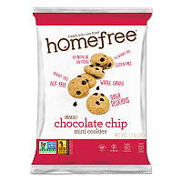 Homefree Gluten Free Chocolate Chip Mini Cookies, 1.1 oz Pack, 30/Carton (HMF01873)