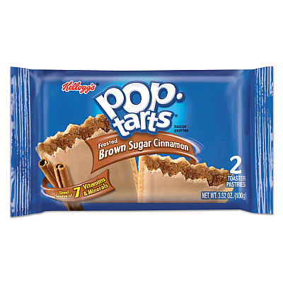 Kellogg's Pop Tarts, Frosted Brown Sugar Cinnamon, 3.52 oz, 2/Pack, 6 Packs/Box (KEB31131)