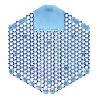 Fresh Products Wave 3D Urinal Deodorizer Screen, Cotton Blossom Scent, Blue, 10/Box (FRS3WDS60CBLBX)