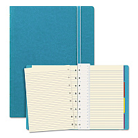 Filofax Notebook, 1-Subject, Medium/College Rule, Aqua Cover, (112) 8.25 x 5.81 Sheets (REDB115012U)