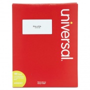 Universal White Labels, Inkjet/Laser Printers, 2 x 4, White, 10/Sheet, 100 Sheets/Box (80107)