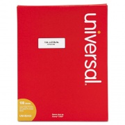 Universal White Labels, Inkjet/Laser Printers, 1 x 2.63, White, 30/Sheet, 100 Sheets/Box (80102)