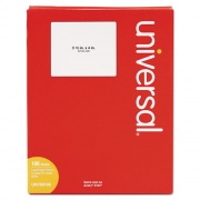 Universal White Labels, Inkjet/Laser Printers, 3.33 x 4, White, 6/Sheet, 100 Sheets/Box (80108)