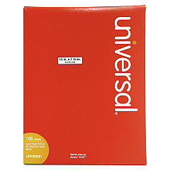 Universal White Labels, Inkjet/Laser Printers, 0.5 x 1.75, White, 80/Sheet, 100 Sheets/Box (UNV80001)