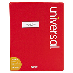 Universal Copier Mailing Labels, Copiers, 1 x 2.81, White, 33/Sheet, 100 Sheets/Box (UNV90102)